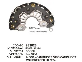 933026 / IK 3224 PLACA IVECO, MBB