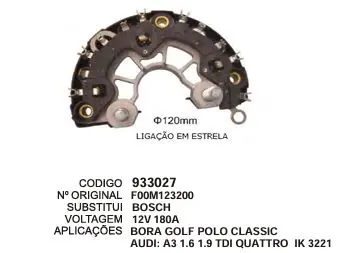 [933027] 933027 / IK 3221 PLACA BORA GOLF POLO CLASSIC AUDI