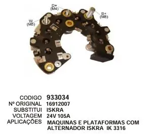 [933034] 933034 / IK 3316 PLACA MAQUINAS E PLATAFORMAS ISKRA