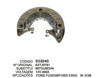 [933040] 933040 / IK 3198 PLACA ORD FUSION,FORD EDGE