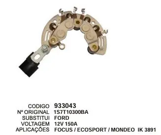 [933043] 933043 / IK 3891 PLACA FOCUS ECOSPORT MADEO