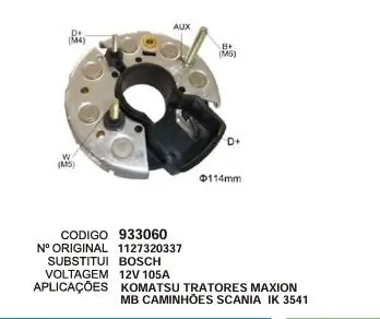 [933060] 933060 / IK 3541 PLACA MB, SCANIA
