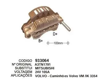 [933064] 933064 / IK 3354 PLACA VOLVO CAMINHAO VOLVO