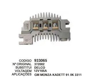 [933065] 933065  / IK 3311 PLACA GM, MONZA, KADETT
