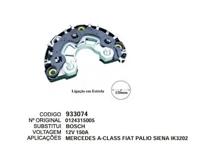 [933074] 933074 / IK 3202 PLACA MERCEDES A CLASS FIAT PALIO SIENA