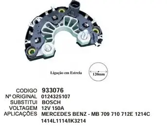 [933076] 933076 / IK 3214 PLACA MERCEDES BENS MB 709 710 712 BOSCH