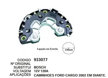 [933077] 933077 / IK 3403 PLACA CAMINHOES FORD CARGO 2002 DIANTE 120A