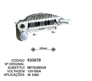 [933079] 933079 / IK 3362 PLACA MITSUBISHI 12V 105A
