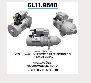 [GL11.9640] GL 11.9640 MOTOR DE PARTIDA M93R 12V 3.0 10D 12V PRESTOLITE