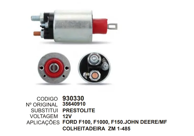 [930330] 930330 AUT. FORD F100, F1000, F150, JOHN DEERE, MF COLHEITADEIRA ZM 1-485