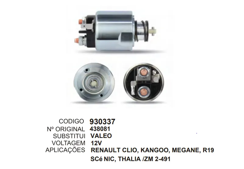 [930337] 930337 AUT.RENAULT, CLIO, MEGANE ZM 2-491