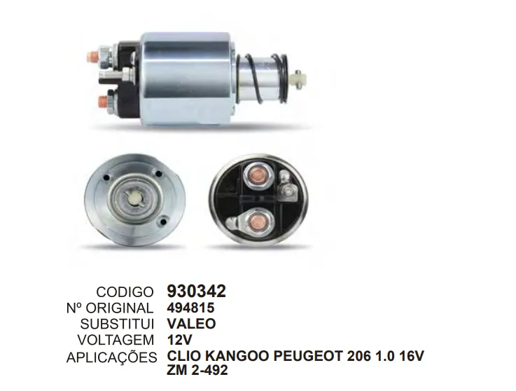 [930342] 930342 AUT. CLIO KANGOO PEUGEOT 206 1.0 16V ZM 2-492