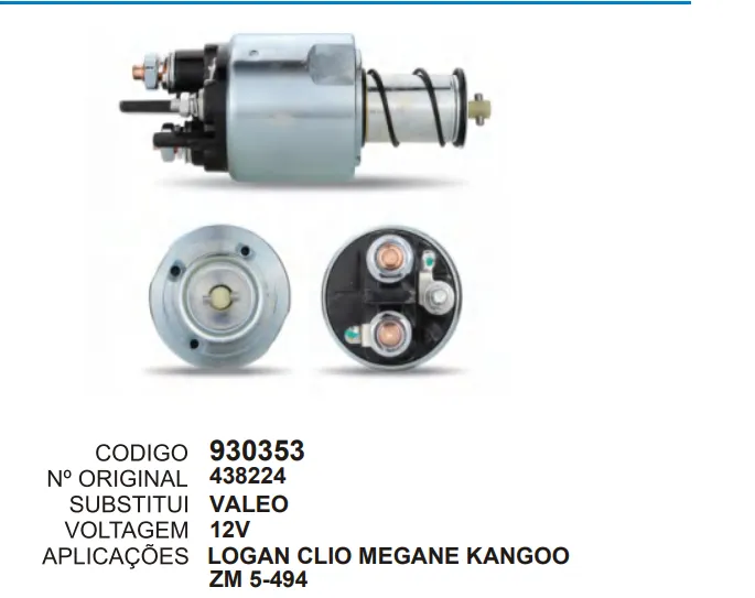 [930353] 930353 AUT. LOGAN, KANGOO MEGANE ZM 5-494