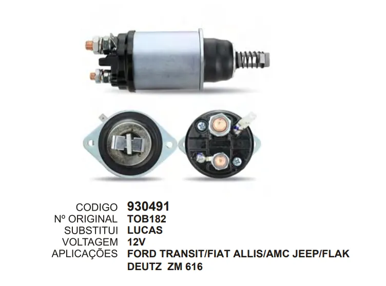 [930491] 930491 AUT. FORD TRANSIT, FIAT ALLIS, AMC JEEP ZM 616 LUCAS