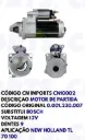 CN 10002 MOTOR DE PARTIDA BOSCH NEW HOLLAND TL 12V 9D
