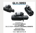 GL 11.3053 MOTOR DE PARTIDA JF, CASE, MBB, VOLVO 9D 12V BOSCH