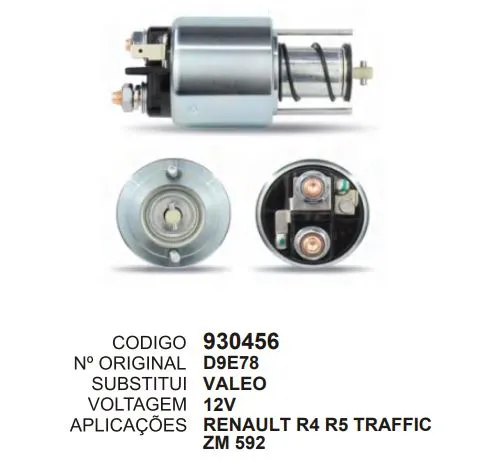 [930456] 930456 AUT. RENAULT R4, R5, TRAFFIC 12V ZM 592