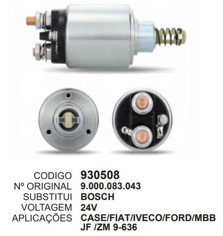 [930508] 930508 AUT. CASE, IVECO, FORD, MERCEDES, VW 24V ZM 9-636