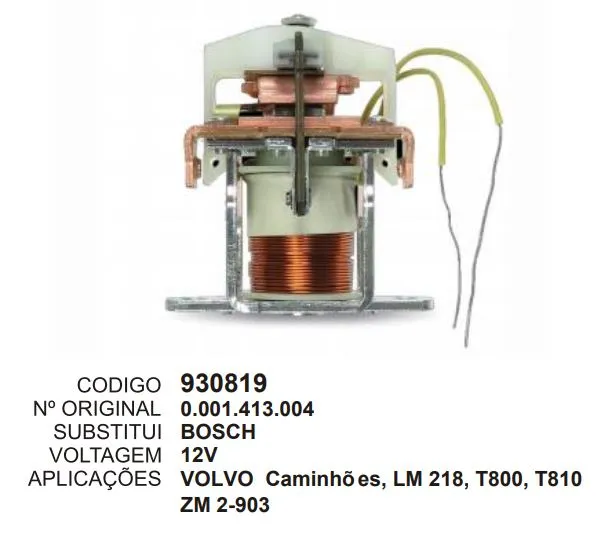 [930819] 930819 AUT. VOLVO CAMINHÕES, LM 218, T800, T810 12V ZM 2-903