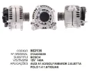 802136 ALT. AUDI A1 A3, GOLF, AMAROK 2.0, JETTA POLO 1.4 1.6, TIGUAN 12V 140A BOSCH