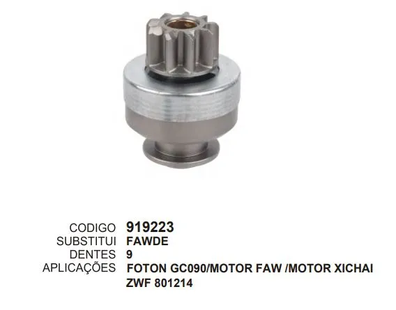[919223] 919223 BENDIX FOTON GC090, MOTOR FAW , MOTOR XICHAI 9D FAWDE